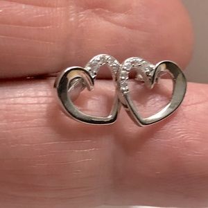 NEW Sterling silver hearts ♥️ ♥️ small posts ear